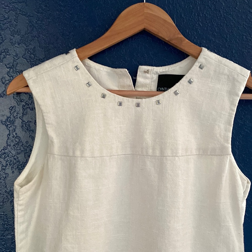 Cynthia Rowley Sleeveless Linen Cotton Dress